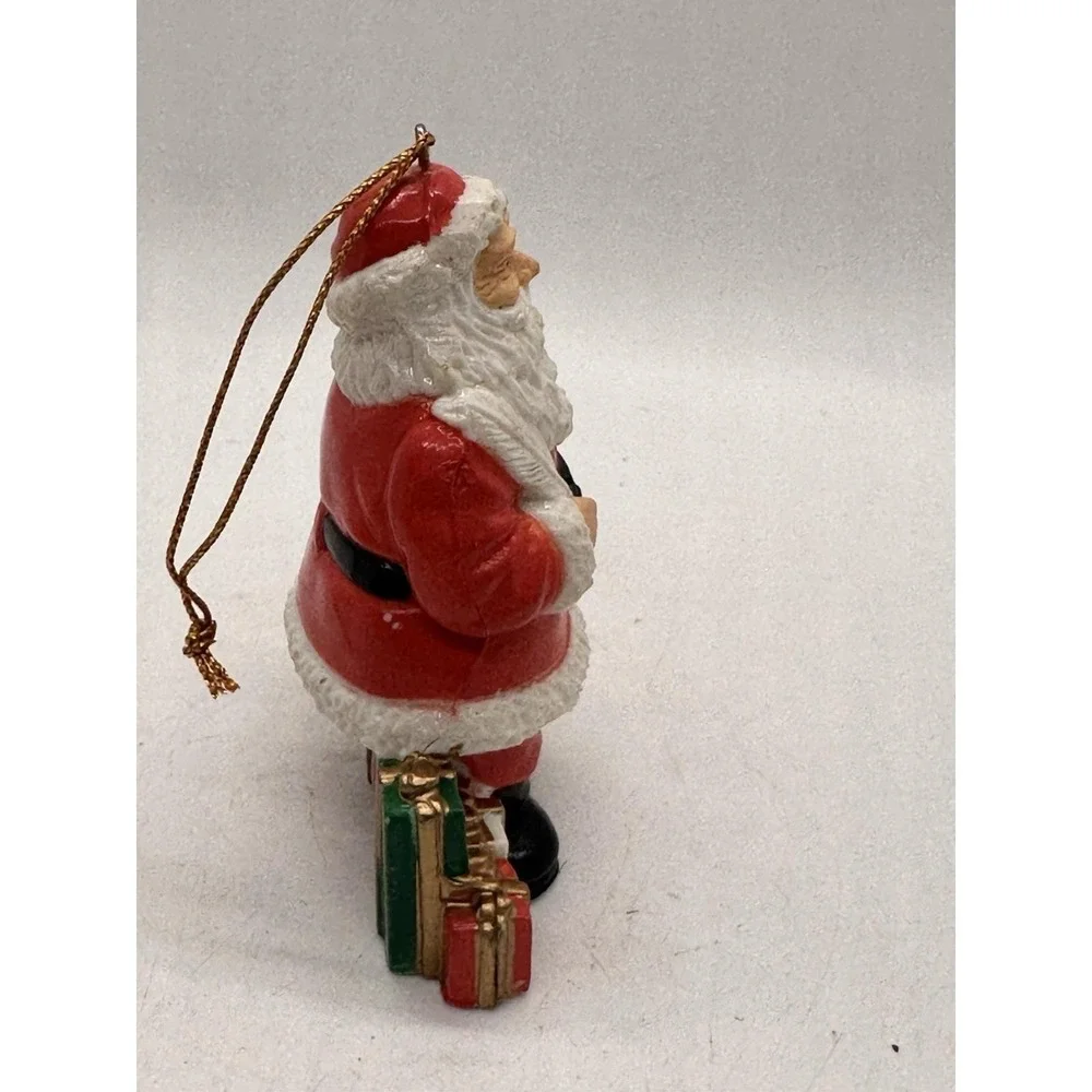 1993 People Store Santa Checking His List Christmas Ornament Vintage